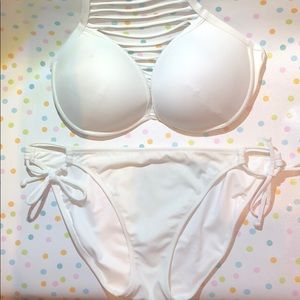 Victoria’s Secret white halter push up bikini ✨